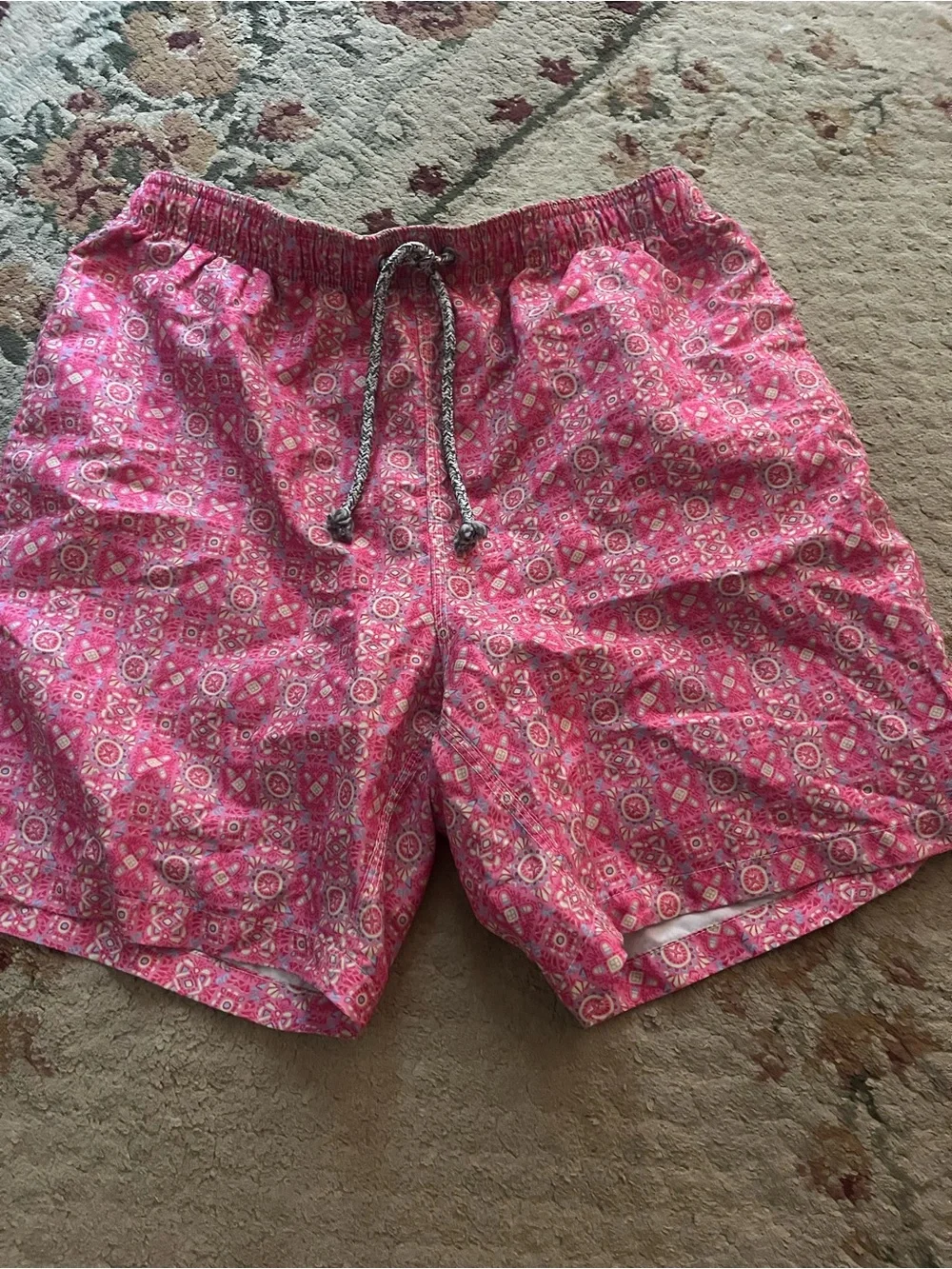Michaels Pink Geometric Drawstring Men's Shorts